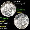 Image 1 : 1945-p Mercury Dime 10c Grades GEM++ Unc