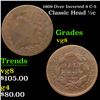 Image 1 : 1809 Over Inverted 9 C-5 Classic Head half cent 1/2c Grades vg, very good