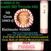 Image 1 : Shotgun Lincoln 1c roll, 1983-d 50 pcs Brandt Wrapper