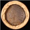 Image 3 : Mixed small cents 1c orig shotgun roll, 1917-d Wheat Cent, 1891 Indian Cent other end, Brinks Wrappe