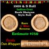 Image 1 : ***Auction Highlight*** Indian cent 1c orig roll, 1909 end S other end (fc)