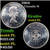 Image 1 : 1964 Canada Dollar $1 Grades Choice Unc PL