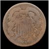 Image 2 : 1865 Fancy 5 Two Cent Piece 2c Grades vg+