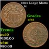 Image 1 : 1864 Large Motto Two Cent Piece 2c Grades xf+
