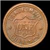 Image 2 : (1863) US Copper Civil War Token Fr-202/434a 1c Grades AU, Almost Unc