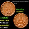 Image 1 : 1863 Crossed Cannons Civil War Token Fr-79/351a 1c Grades Select Unc BN