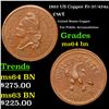 Image 1 : 1863 US Copper Civil War Token Fr-37/434a 1c Grades Choice Unc BN