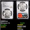 Image 1 : NGC 1885-o Morgan Dollar $1 Graded ms64 By NGC