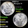 Image 1 : 1883-o Morgan Dollar $1 Grades Choice+ Unc