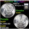 Image 1 : ***Auction Highlight*** 1882-s Morgan Dollar $1 Graded ms66+ By SEGS (fc)