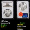 Image 1 : NGC 1884-o Morgan Dollar $1 Graded ms64 By NGC