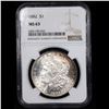 Image 2 : NGC 1882-p Morgan Dollar $1 Graded ms63 By NGC