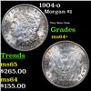 Image 1 : 1904-o Morgan Dollar $1 Grades Choice+ Unc