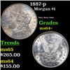 Image 1 : 1887-p Morgan Dollar $1 Grades Choice+ Unc
