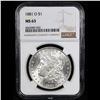 Image 2 : NGC 1881-o Morgan Dollar $1 Graded ms63 By NGC