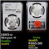 Image 1 : NGC 1885-o Morgan Dollar $1 Graded ms64 By NGC