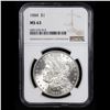 Image 2 : NGC 1884-p Morgan Dollar $1 Graded ms63 By NGC