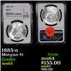 Image 1 : NGC 1885-o Morgan Dollar $1 Graded ms63 By NGC