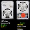 Image 1 : NGC 1884-o Morgan Dollar $1 Graded ms64 By NGC