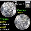 Image 1 : 1904-o Morgan Dollar $1 Graded ms65+ By SEGS