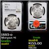 Image 1 : NGC 1885-o Morgan Dollar $1 Graded ms63 By NGC