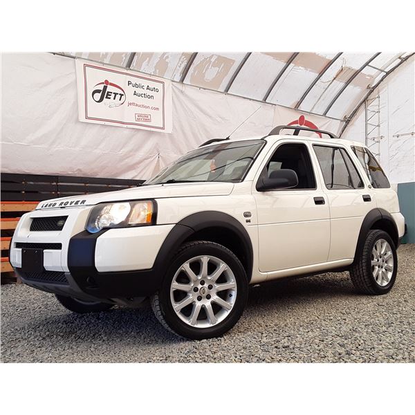 A2 --  2004 LAND ROVER FREELANDER SE AWD, White, 112 033 KM's "NO RESERVE"