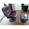 Image 2 : Brown Recliner With Matching Foot Stool