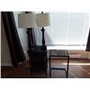 Image 1 : Metal + Wood End Table + 2 Basket Accent Table + 2 Designor Table Lamps