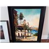 Image 2 : 1 Vintage Signed Original Painting "Villa" And Framed Picture