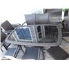 Image 2 : Dark wicker/glass patio table & 8 chairs