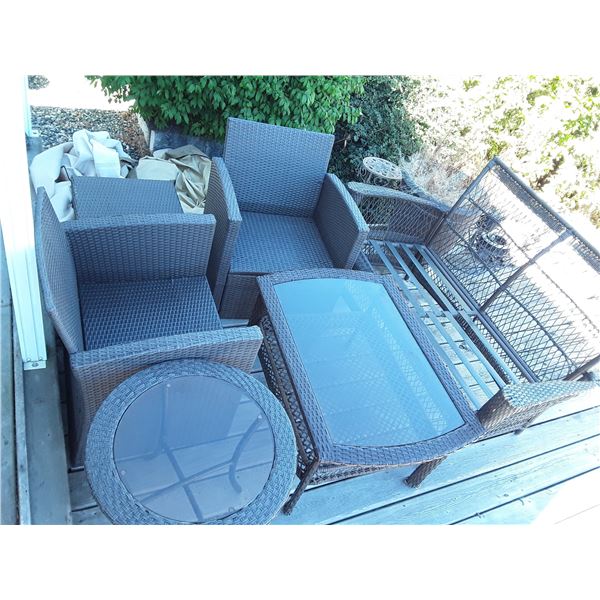 6 piece wicker style patio furniture