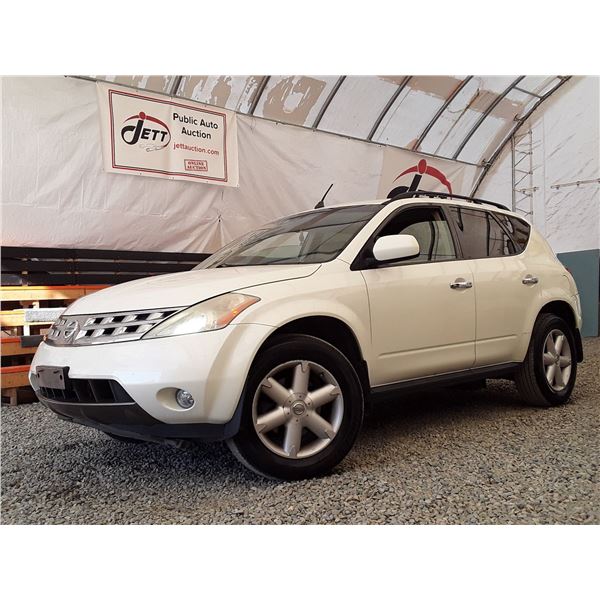 A12 --  2003 NISSAN MURANO SE AWD, White, 217010 KM