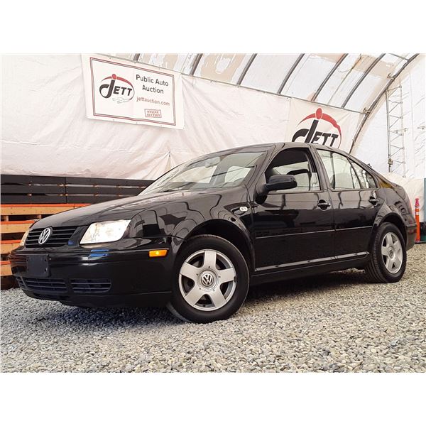 B2 --  2000 VW JETTA GLS, Black, 234045 KM