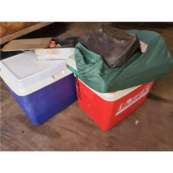 2 Coolers, colman stove & More