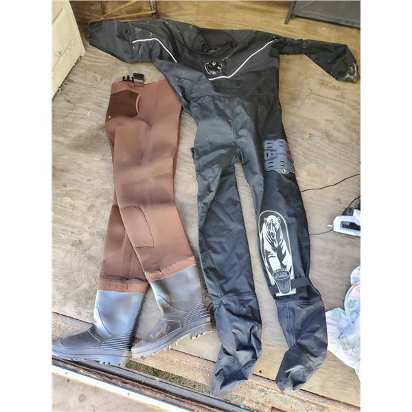 herter's Hip Waders & White air control dry suit