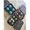 Image 1 : 3 set of four lawn bowling balls in cases & more