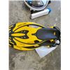 Image 2 : snorkeling gear with two sets of flippers