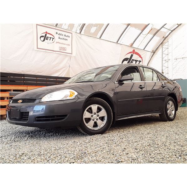 A1 --  2010 CHEVROLET IMPALA LT, Grey, 110 567  KM "NO RESERVE"