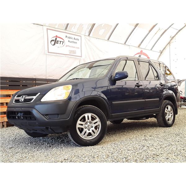 A11 --  2003 HONDA CR-V EX AWD, Blue, 346 354 KM