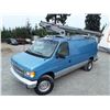 Image 4 : 0A  --  2001 FORD ECONOLINE E350 SUPER DUTY VAN BUCKET LIFT, Blue, 264 737 KM