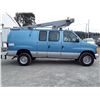 Image 9 : 0A  --  2001 FORD ECONOLINE E350 SUPER DUTY VAN BUCKET LIFT, Blue, 264 737 KM