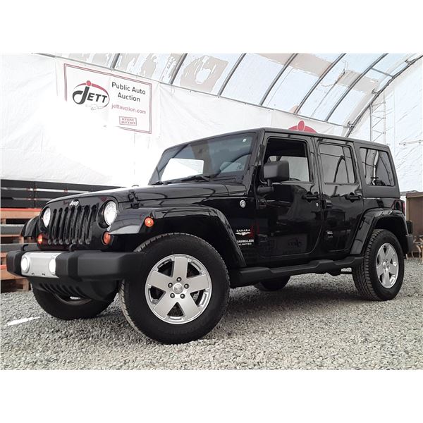 C6C --  2011 JEEP WRANGLER UNLIMITED SAHARA 4X4, Black, 213946 KM