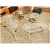 Image 1 : Lot of 5 tables with glass tops.
