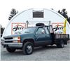 Image 1 : 0B -- 1997 CHEVROLET GMT400 K3500 4X4 FLAT DECK, Green, 231321 Km's TMU