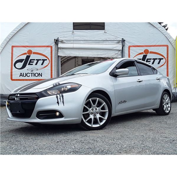 B3 --  2013 DODGE DART SXT MULTI-AIR TURBO, Grey, 215804 KM