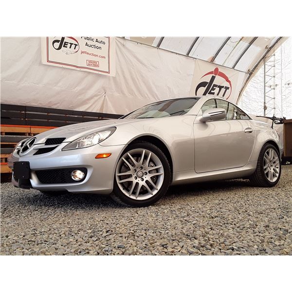 C6A --  2009 MERCEDES SLK 300 CONVERTIBLE, Silver, 224144 KM