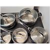 Image 3 : 6 Logostina pots with lids & 3 non Stick Fry pans