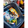 Image 2 : 2 bins of cleaning supplies