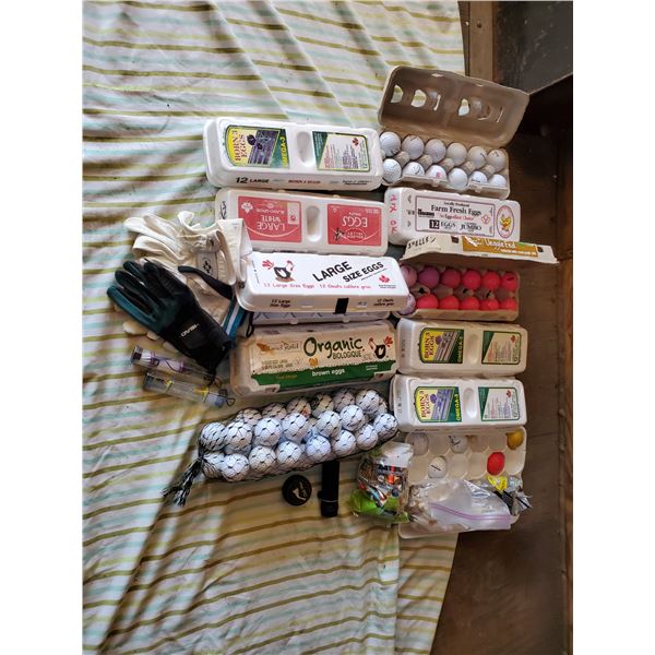 Lot of Golf Balls, Gloves  & More