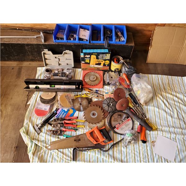 Large Lot of Misc Tools Inc Lots of Saw blades